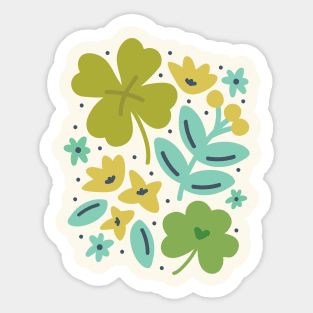 Clovers & Flowers Sticker